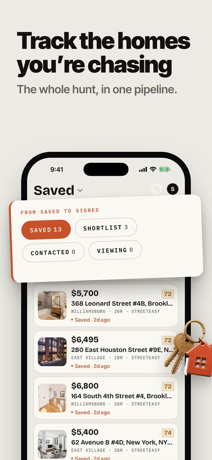 padscanner panel — Track the homes you're chasing